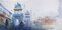 Zahid Ashraf, 08 x 16 inch, Acrylic on Canvas, Cityscape Painting, AC-ZHA-099